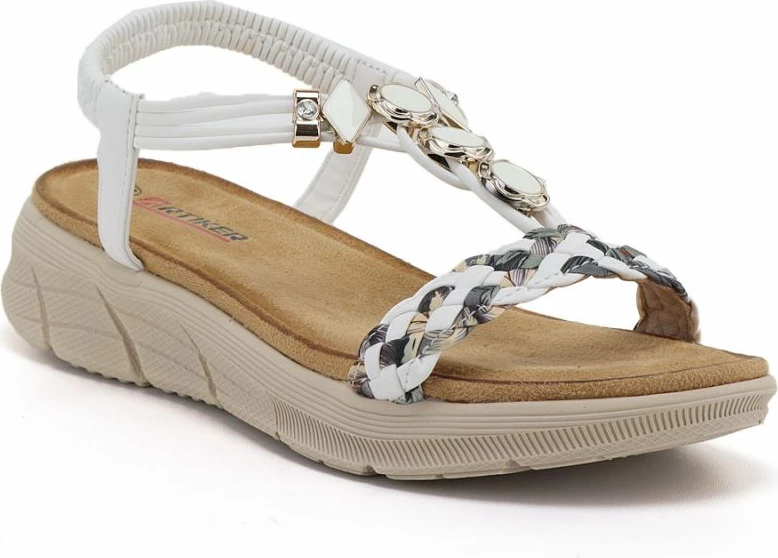 Sandale platforme femra Artiker 58C0013, të bardha