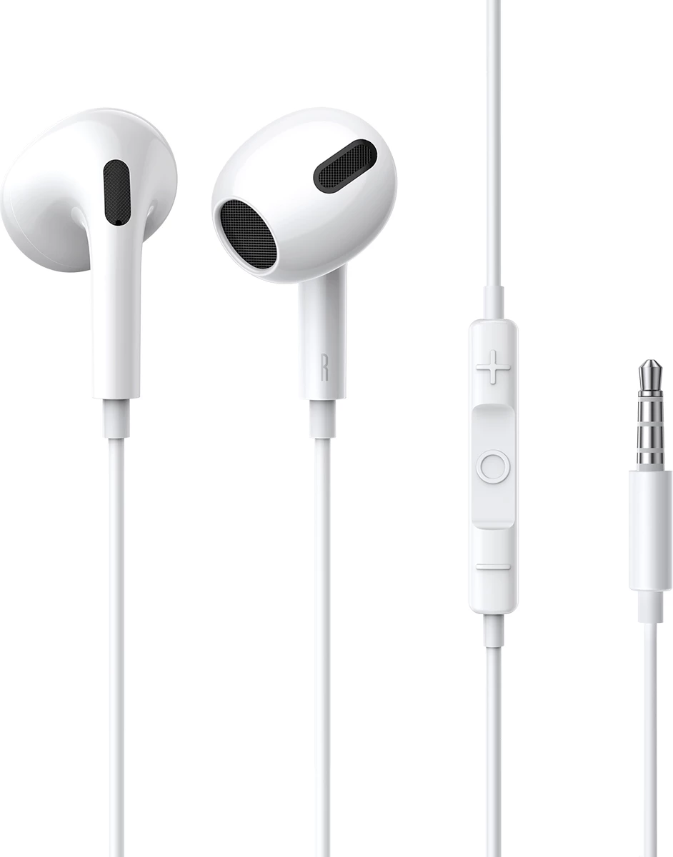 Kufje Baseus Encok H17 me kabllo, 3.5mm mini jack, të bardha