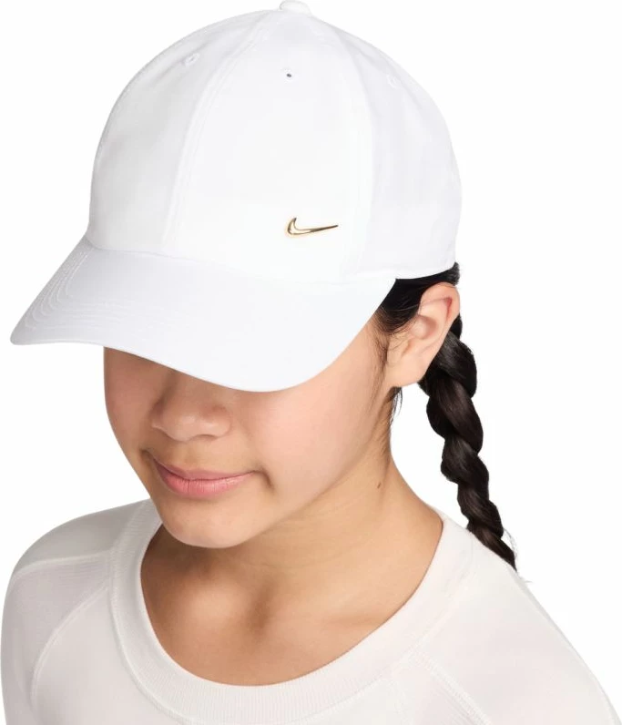 Kapelë bejsbolli për fëmijë Nike Dri-Fit Club FB5064 101, e bardhë