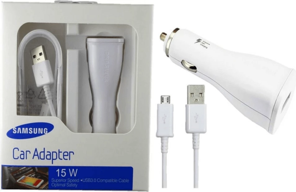 Karikues veture SAMSUNG EP-LN915UCWE 15W me kabllo Micro USB, i bardhë, paketim blister EU