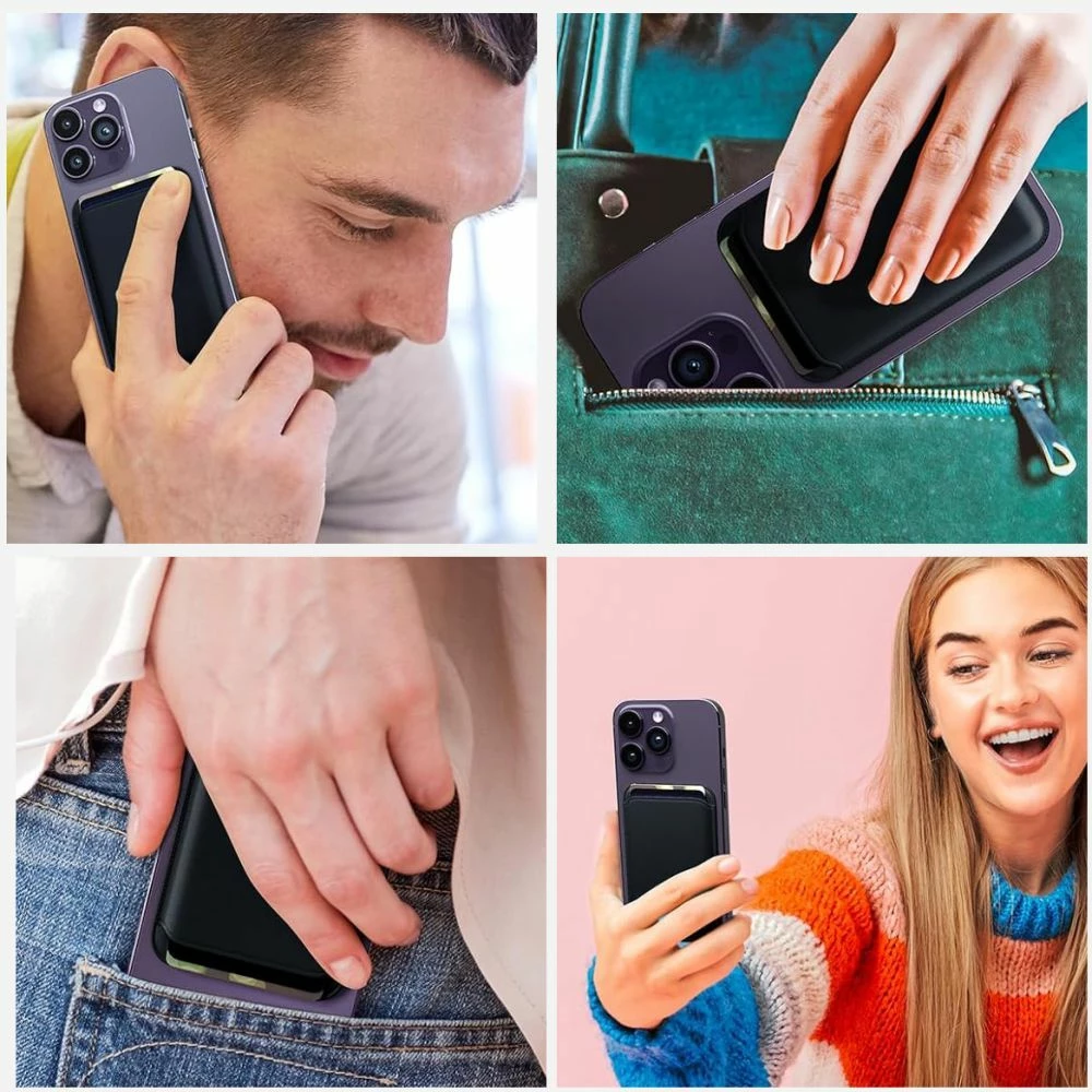 Mbështjellës Tech-Protect MagWallet me MagSafe, mbajtëse universale për karta, e gjelbër