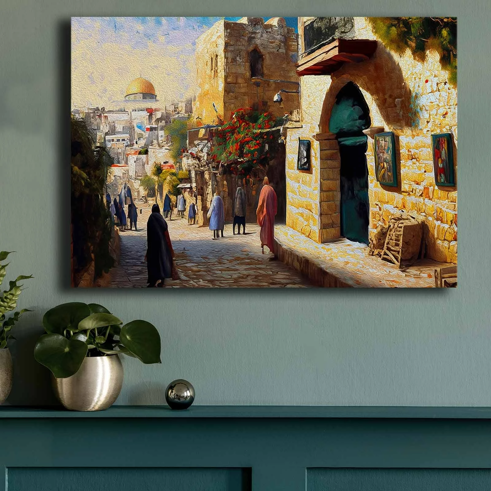 Pikturë dekorative në kanavacë Wallity, 70100GSC-023, shumëngjyrëshe, 70x100cm