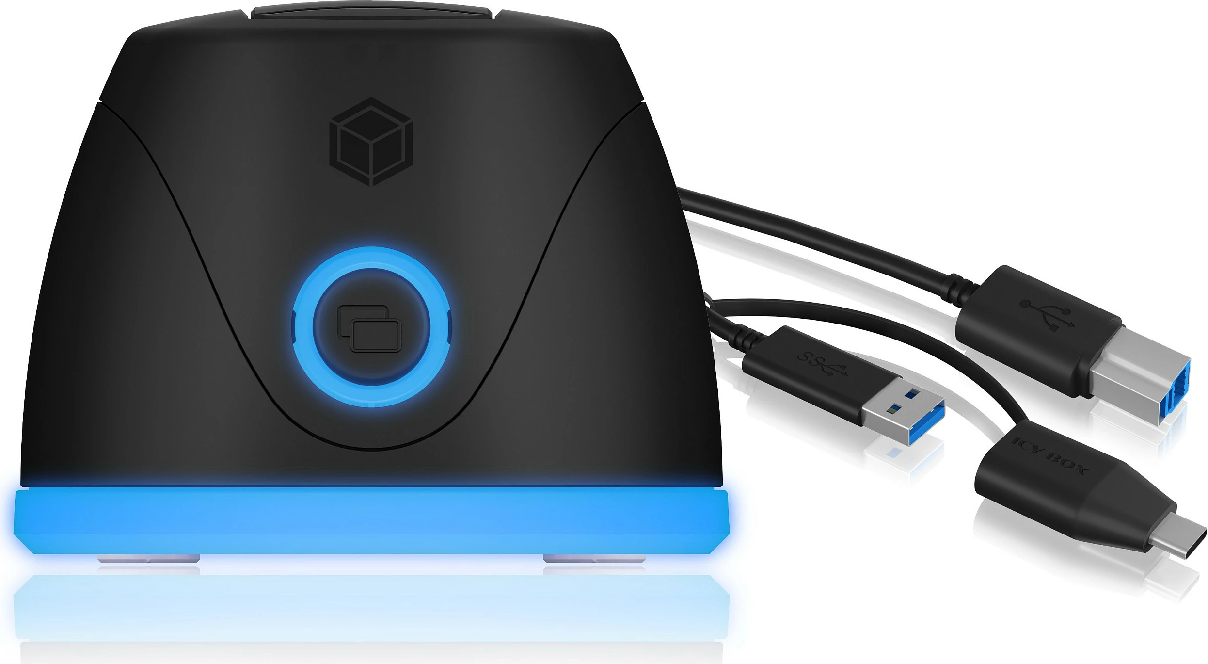 Docking station ICY BOX IB-1124L-C3, HDD, SSD, USB 3.2 Gen 1, e zezë