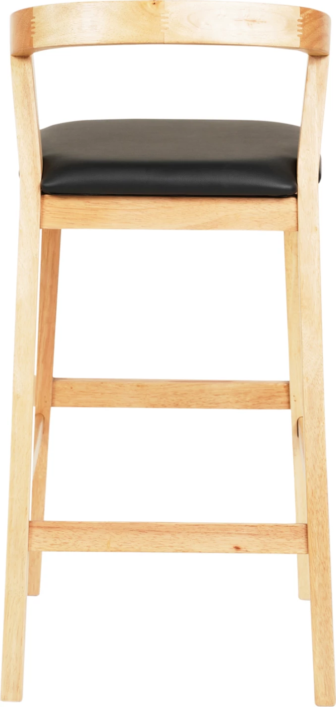 Karrige për bar NAMI FH9952.01, dru gome, ngjyrë lisi-e zezë PU, 47,5x59x102,5 cm