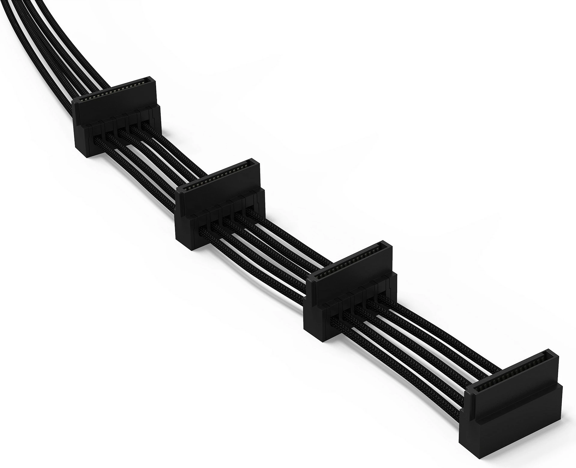 Kabllo furnizimi SATA be quiet! CS-3440, 4x SATA 15-pin, 0.405 m, e zezë