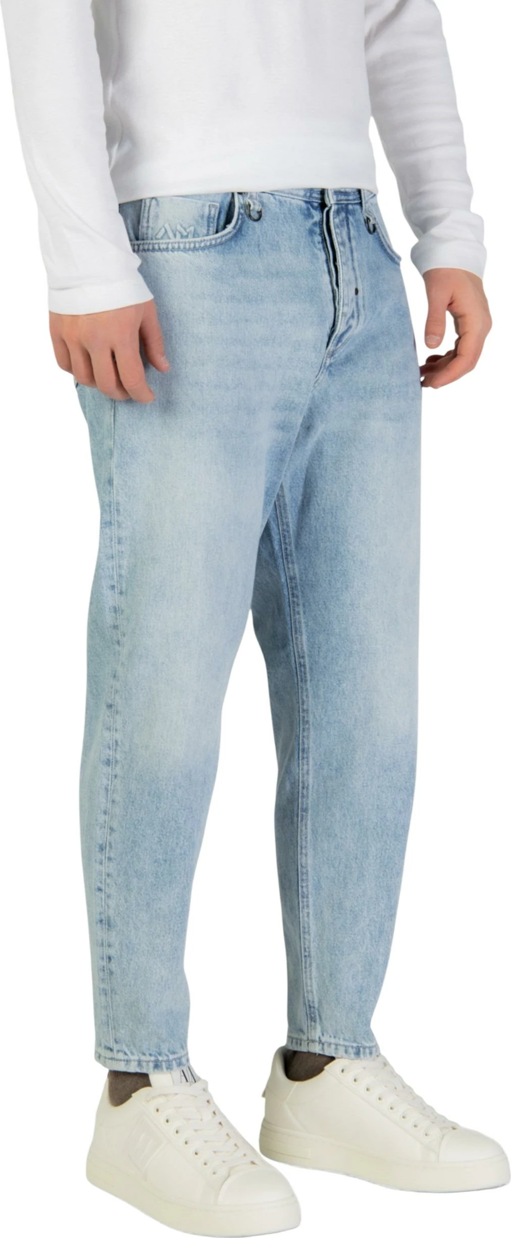 Xhinse për meshkuj Antony Morato DORIS Baggy Ankle Length Fit MMDT00291-FA700166, denim i çelët [Madhësia: W38]