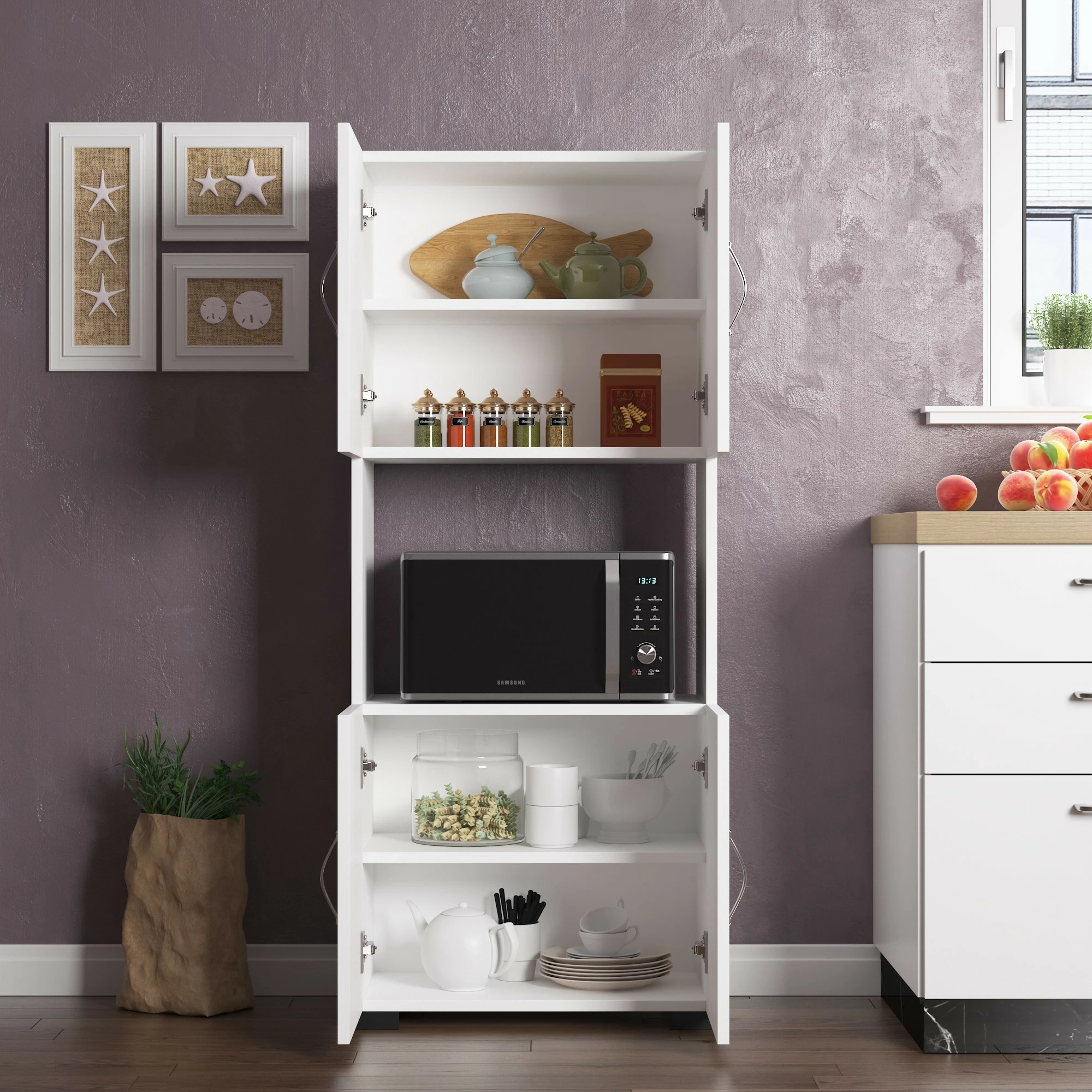 Dollap multifunksional Hanah Home, FRN-12042, i bardhë