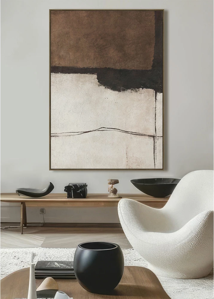 Pikturë dekorative me kornizë, Lost in Time, kanavacë, bezhë, e zezë, kafe, 80x120x4cm