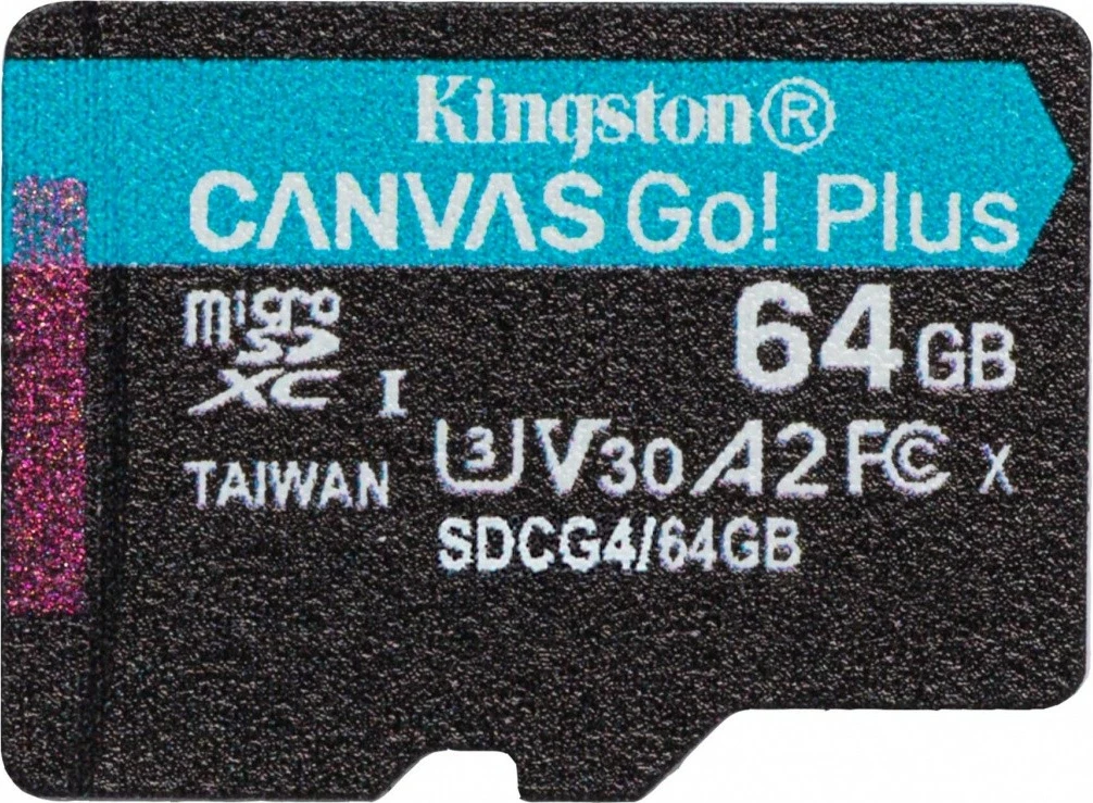 Kartelë memorie microSD Kingston Canvas Go! Plus 64GB, 200MB/s, A2 U3 V30