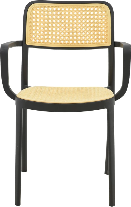 Karrige për kopsht Westley pp natyrale-e zezë 58x47x81cm