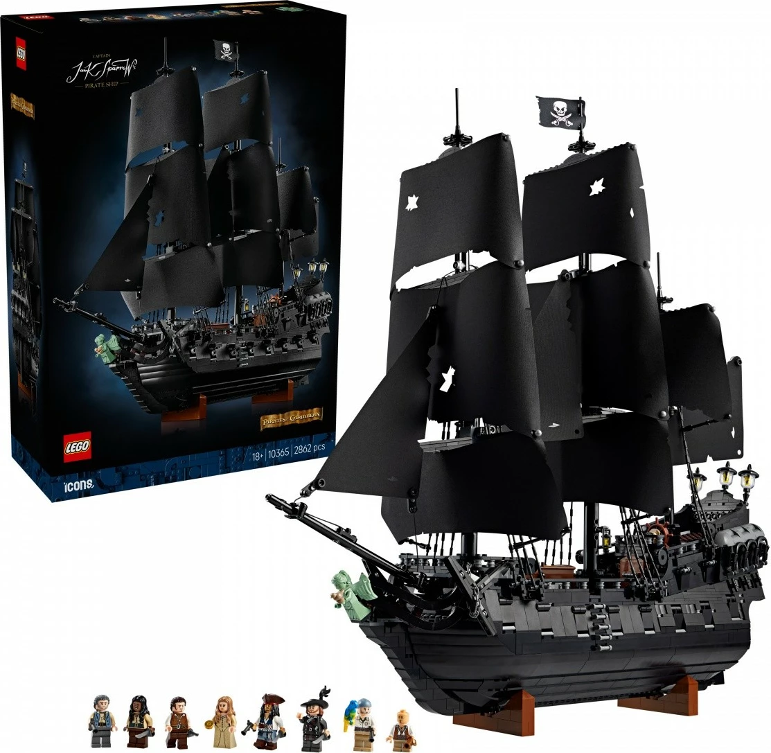 set ndërtimi LEGO Icons 10365 Pirate Ship of Captain Jack Sparrow, 2862 copë, 18+