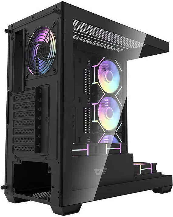 Kasë Darkflash DS900, Middle Tower, me 7 ventilatorë ARGB, e zezë