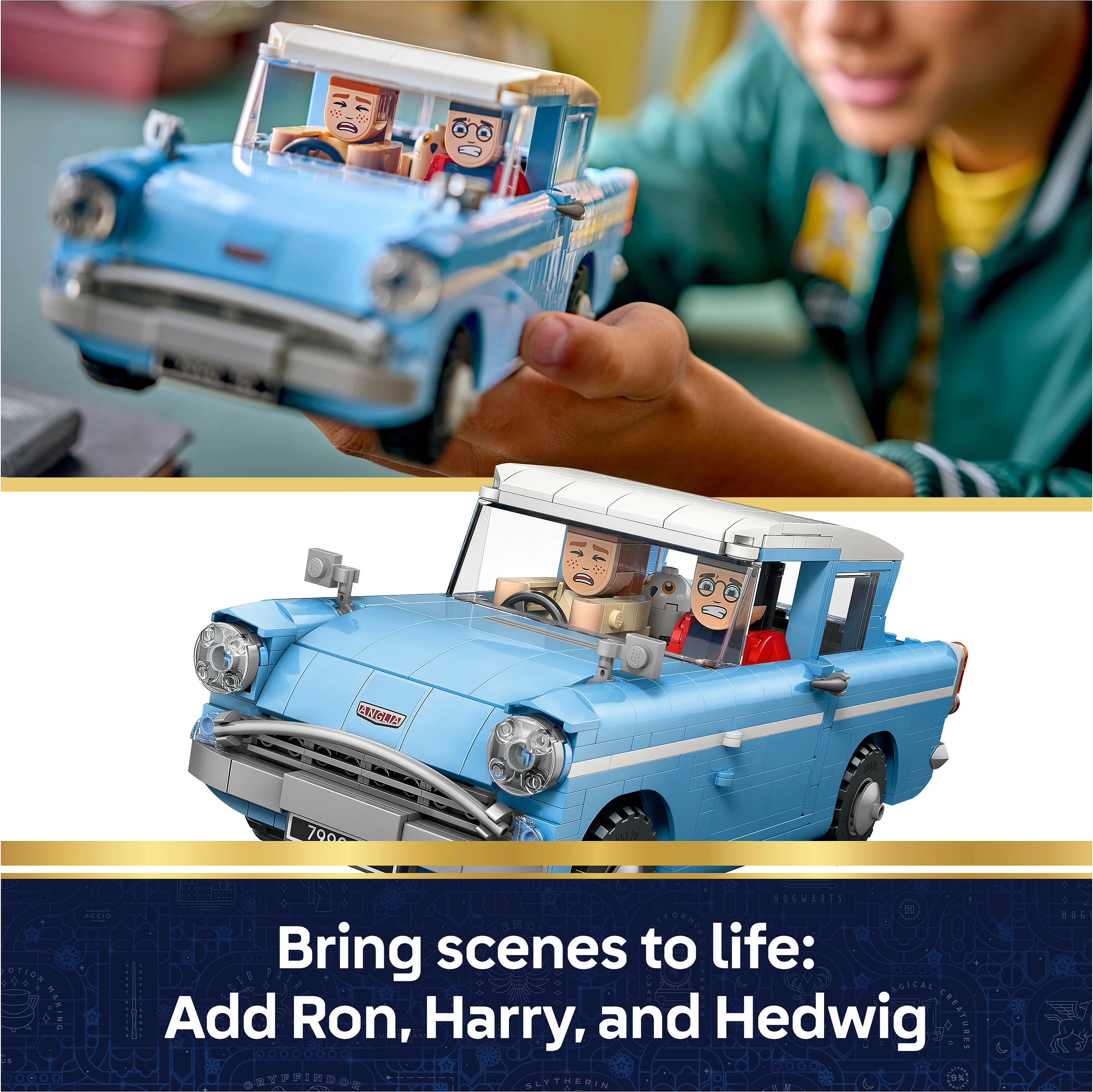 Set ndërtimi LEGO Harry Potter 76470, Enchanted Flying Ford Anglia, 868 copë, multikolor