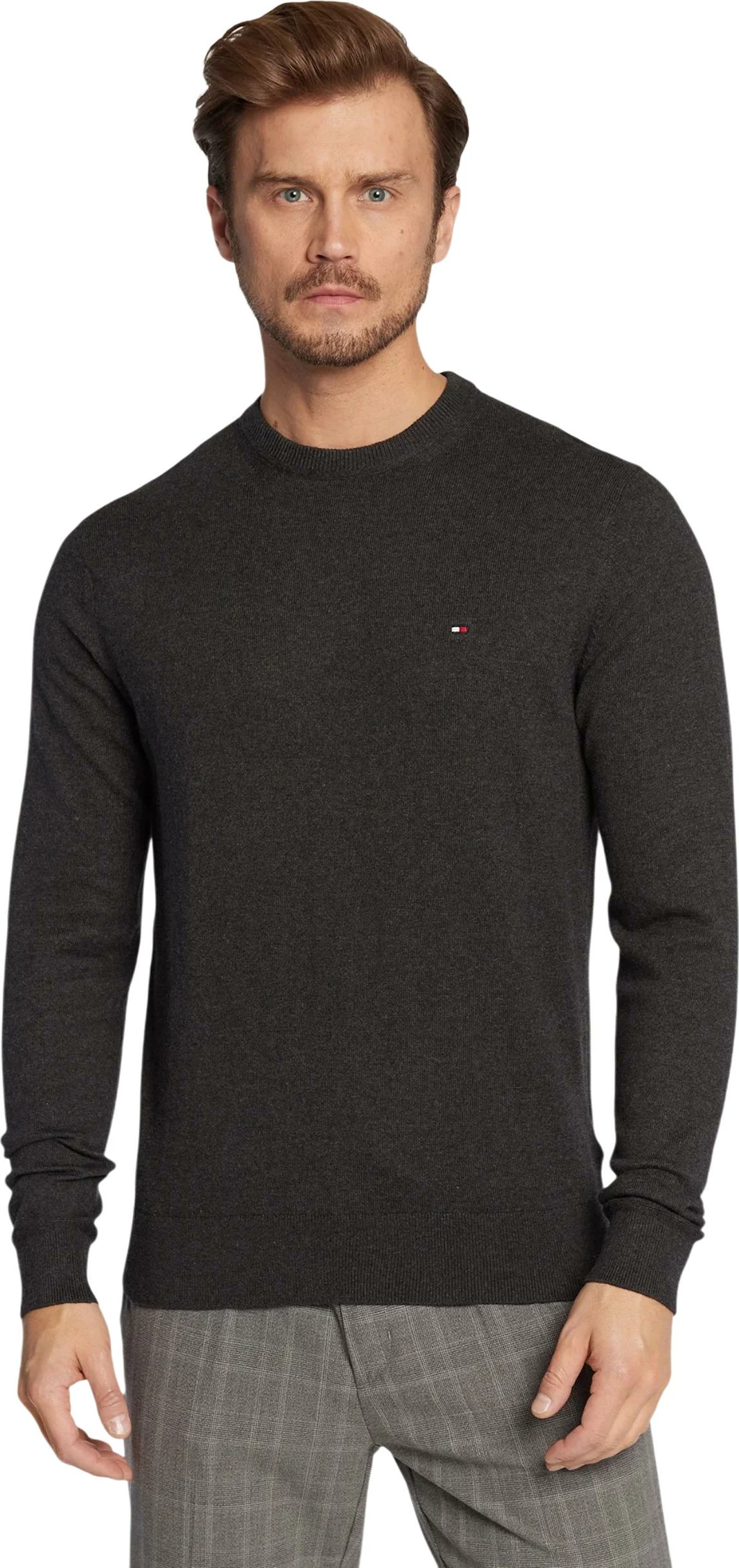 Xhemper për meshkuj Tommy Hilfiger MW0MW28046, gri e errët
