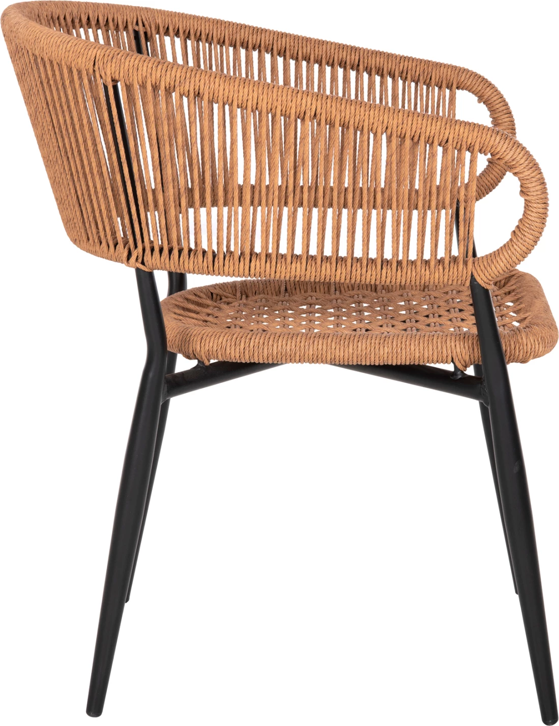 Karrige alumini EULO, ngjyrë e zezë, ratan sintetik, bezhë, FH5783.13, 55,5x63,5x78H cm