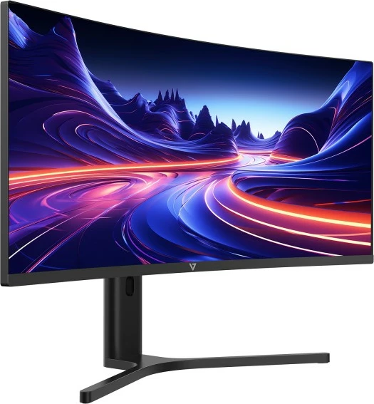 Monitor V7 Videoseven 34 inç, UltraWide Quad HD, LED, USB-C, i zi