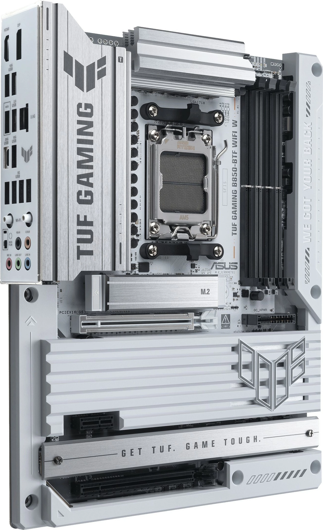 Pllakë amë ASUS TUF GAMING B850-BTF WIFI W, ATX, Wi-Fi, bardhë