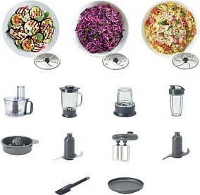 Robot kuzhine Kenwood MultiPro Compact+, 800W, peshore e integrume, blender, Blend-Xtract 2GO, argjendtë