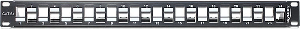 Patch panel DeLOCK 43278, 1U 19", 24 porta Keystone, i zi