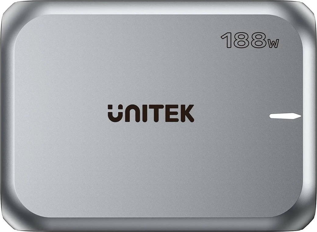 Karikues rrjeti Unitek GAN 188W, 2xUSB-A, 3xUSB-C, gri