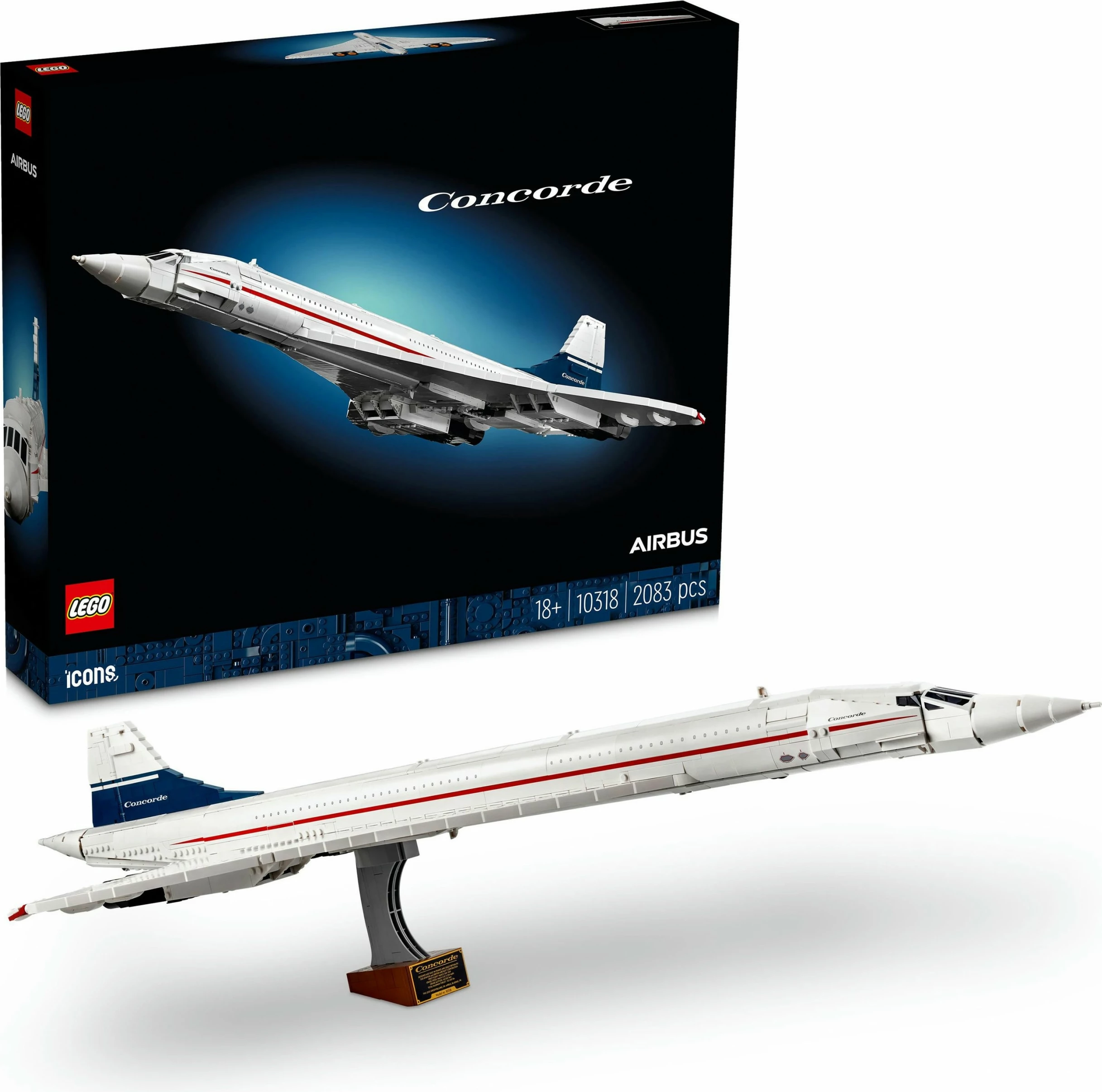 Set ndërtimi LEGO ICONS Concorde, 2083 pjesë, shumëngjyrësh