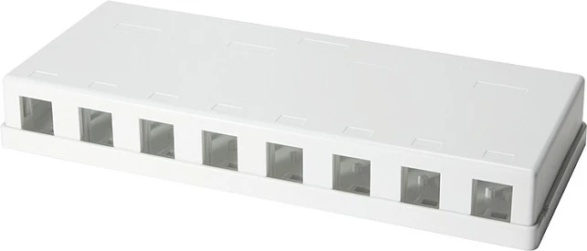 Kuti Keystone Surface Mount LogiLink, 8 porta, e bardhë