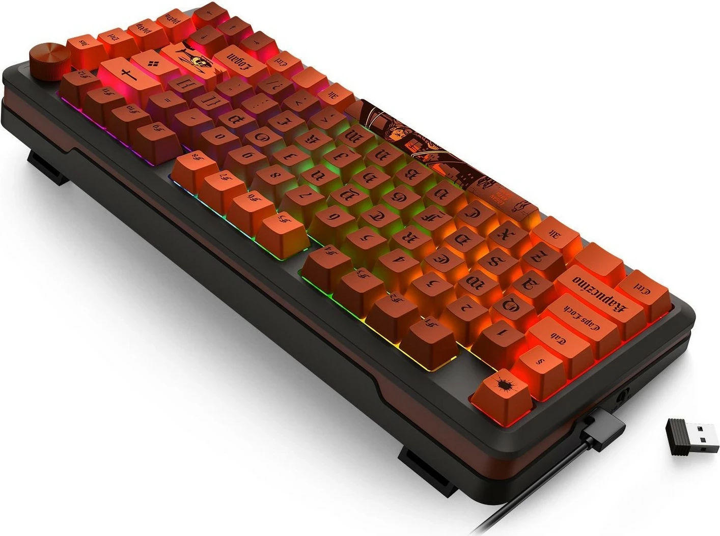 Tastierë mekanike Redragon K4PUC21N0 PRO, 75%, RGB, wireless/wired, Lion Linear, e kuqe