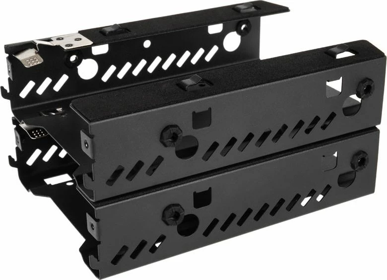 Kornizë montimi HDD Phanteks PH-HDDKT_03, 2x 3.5\", e stackueshme, e zezë, set 2 copë