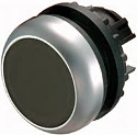 Buton shtypës Eaton M22-D-S, i sheshtë, 29.7mm, i zi/krom