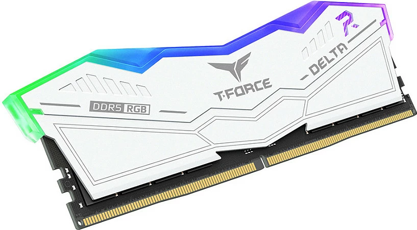 RAM Memorje Team Group T-Force Delta RGB DDR5 32GB (2x16GB) 6400MHz CL32, e bardhë