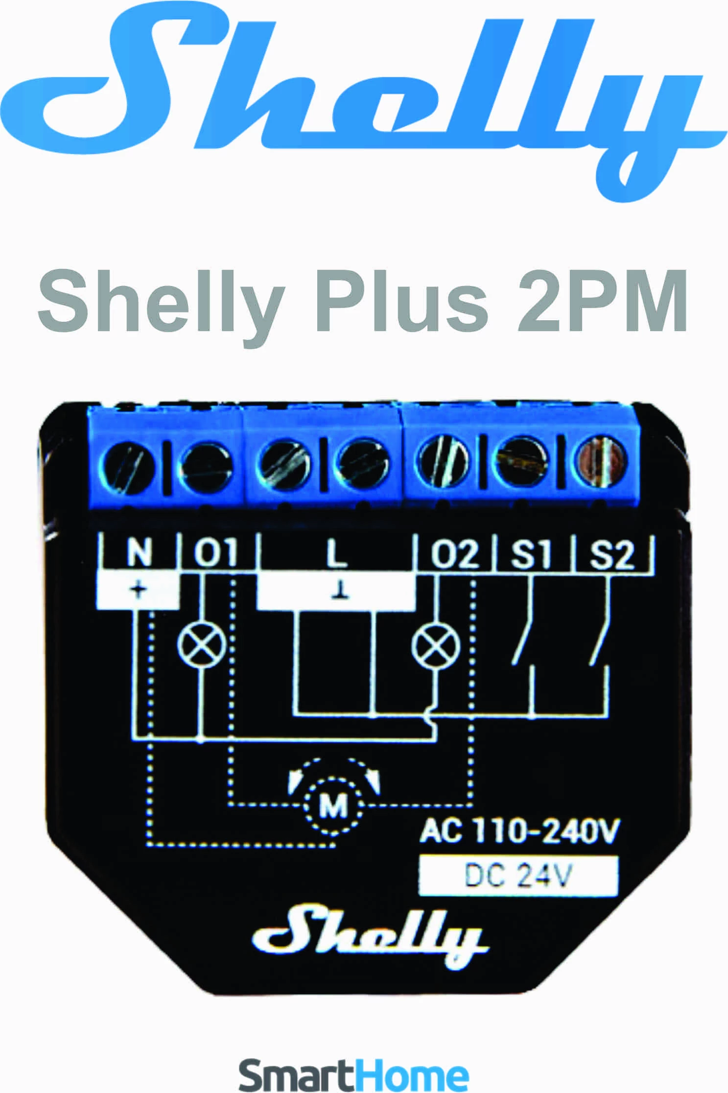 Ndërprerës Shelly Plus 2PM