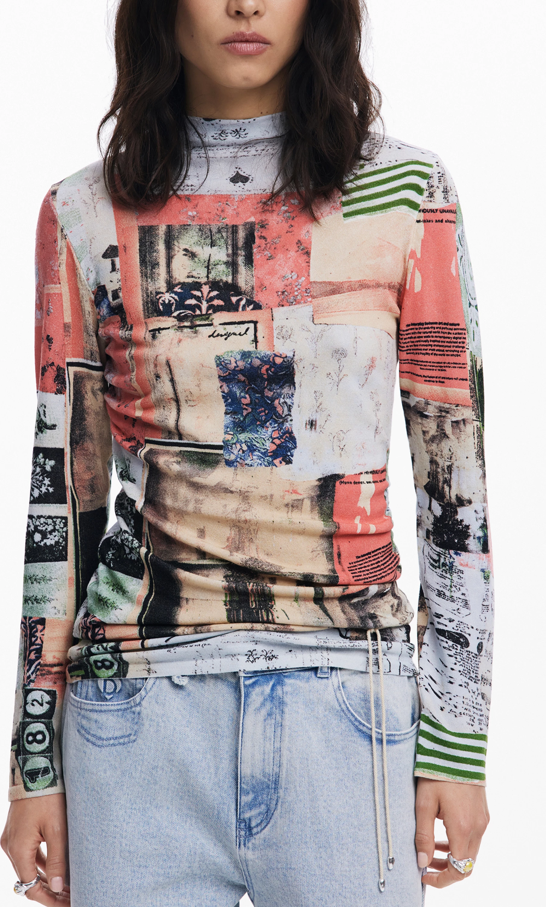 Xhemper femra DESIGUAL Montreal Jerseys, rozë