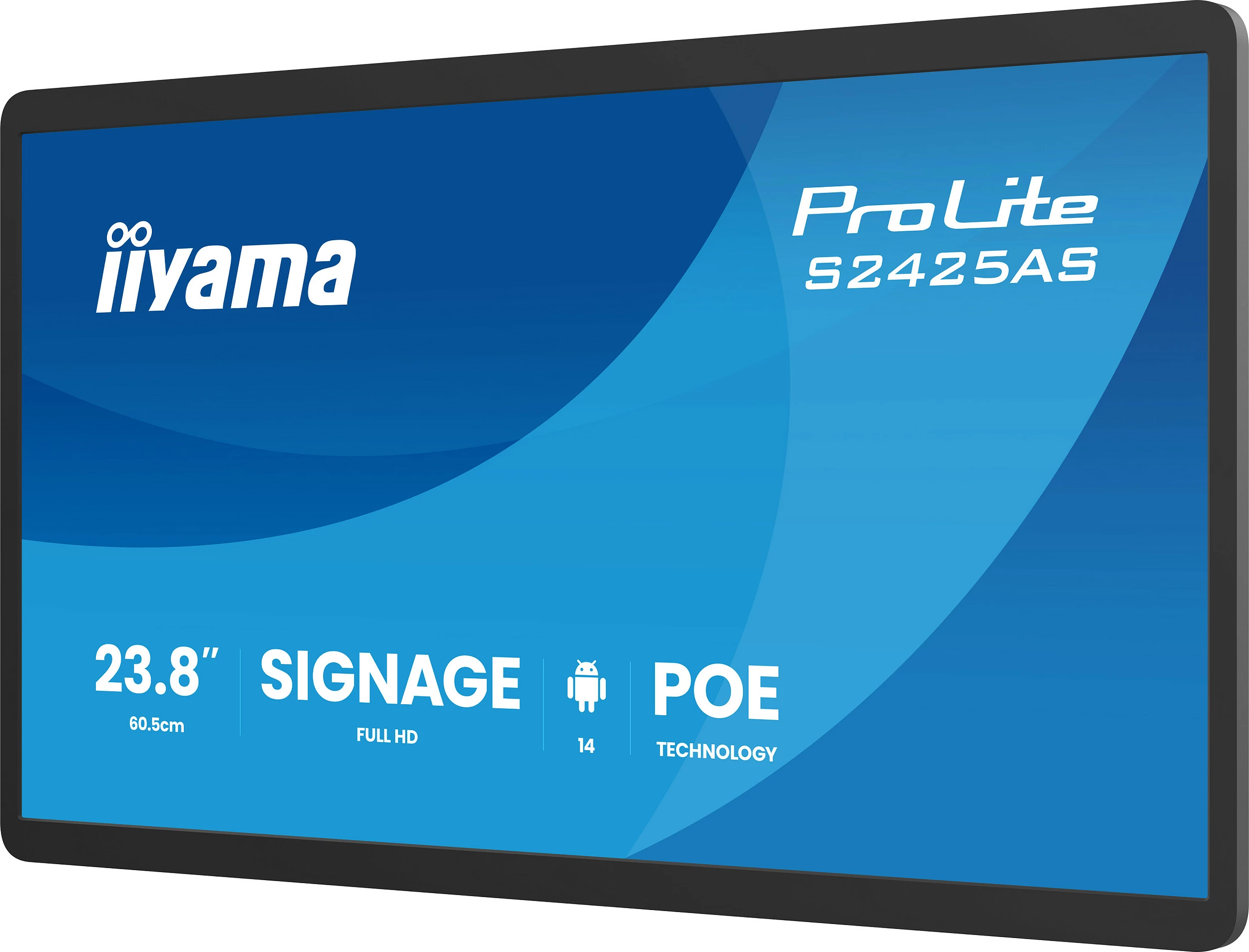 Monitor signage iiyama ProLite S2425AS-B1P, 23.8", IPS, Full HD, USB-C, i zi