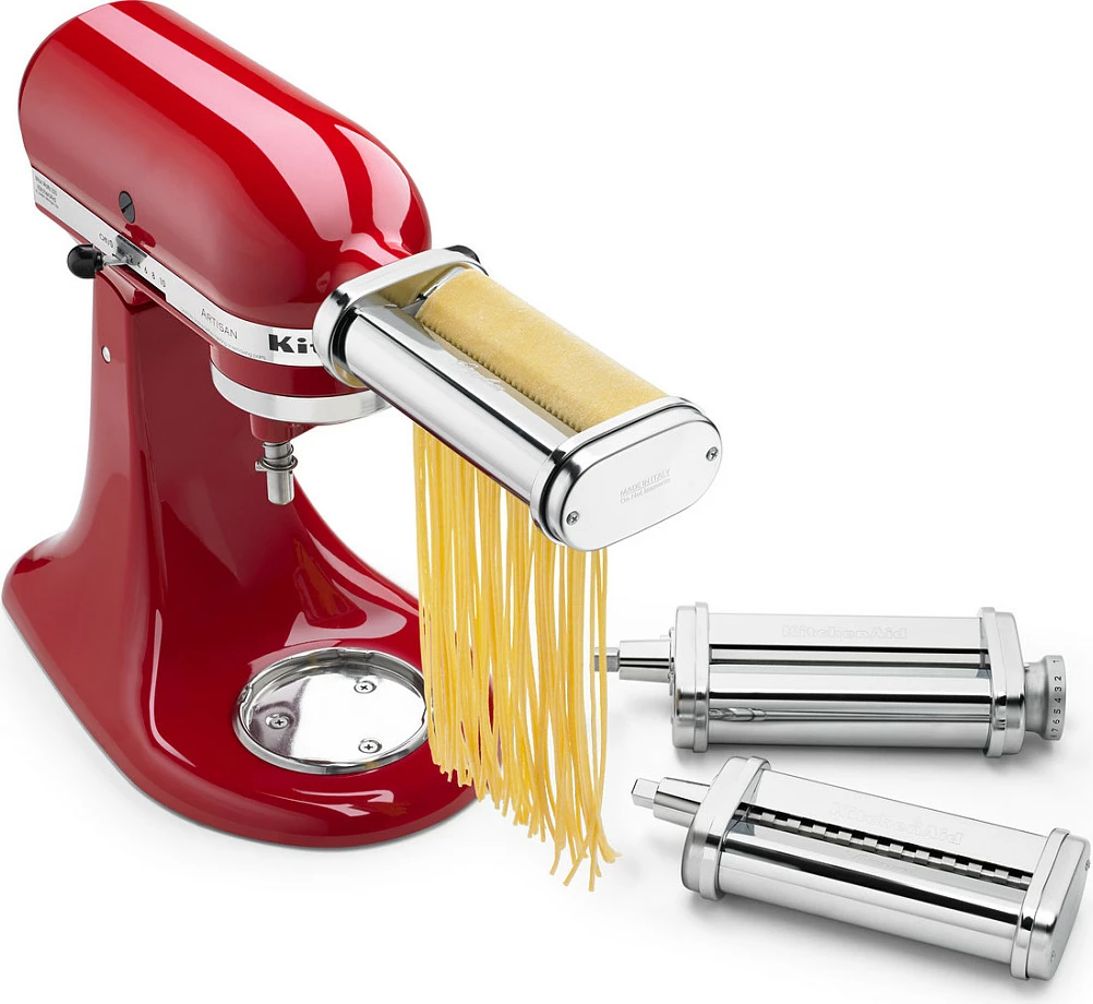 Shtojcë për makarona KitchenAid 5KSMPRA, set 3 copë, çelik inox, krom