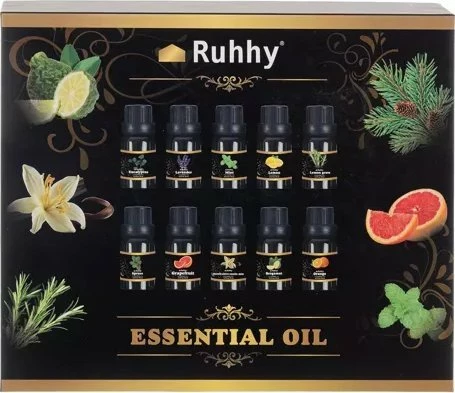 Set vajra esenciale për difuzor Ruhhy 21938, 10x15 ml, 10 aroma (paketë 10 copë)