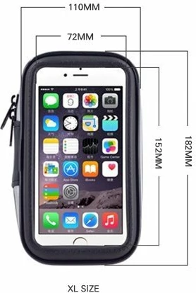 Mbështjellës universal për celular Hurtel, madhësia XL, i papërshkueshëm nga uji, i zi
