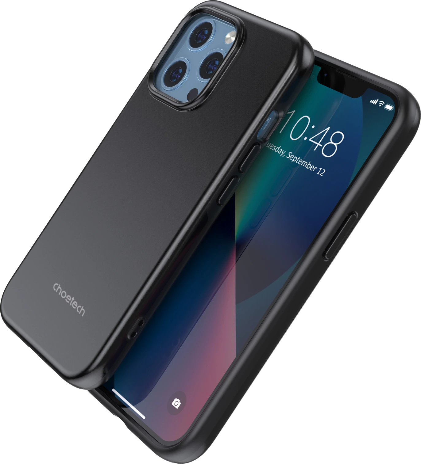 Mbështjellës Choetech PC0113-MFM-BK për iPhone 13 Pro, i zi, Made For MagSafe