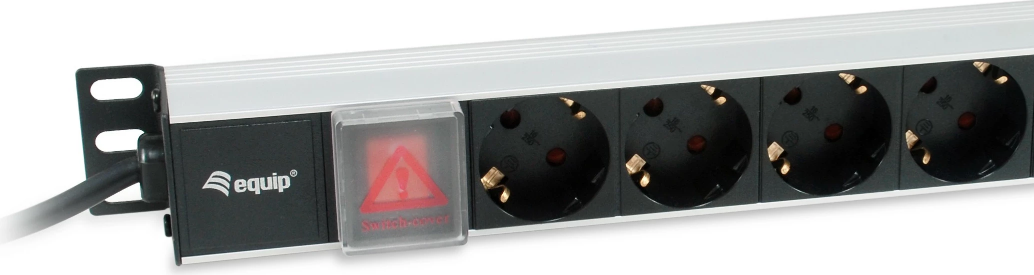 PDU Equip 8-sh, alumini, 3m, 1U, zi/argjendtë