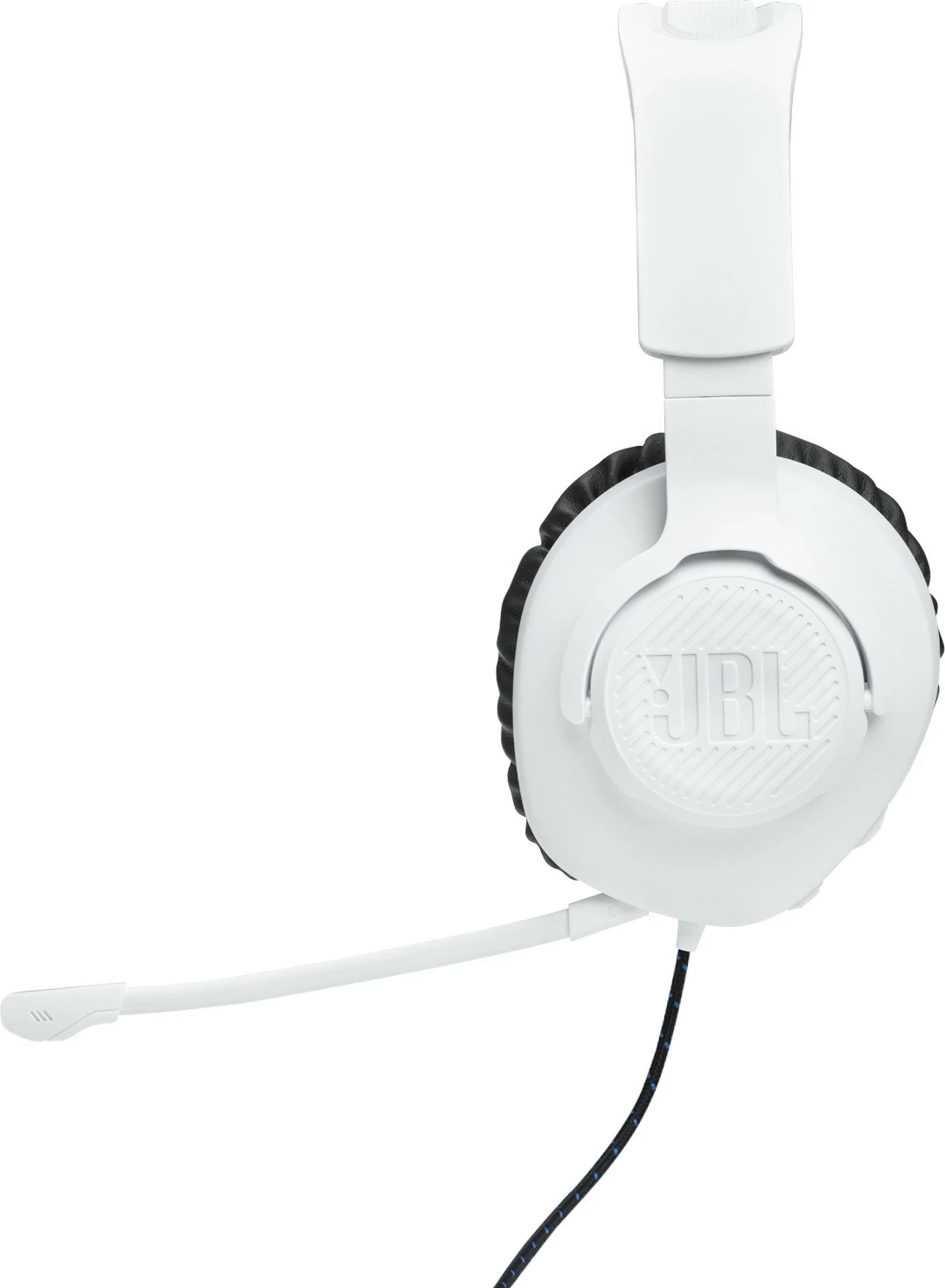 Kufje JBL Quantum 100P PS Edition, me mikrofon të çmontueshëm, over-ear, Bardhë/Kaltër