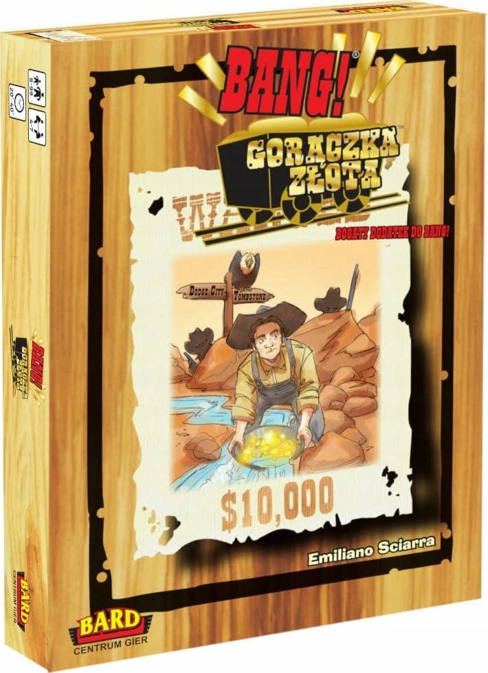 Lojë me letra (shtesë), Bard, Bang! Gold Rush 85745, 4-7 lojtarë, 8+, version polonisht