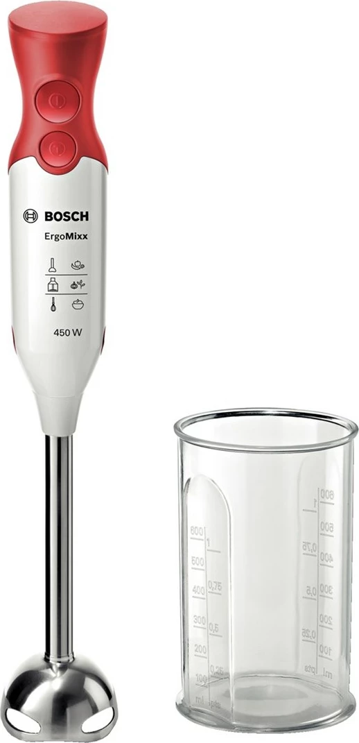 Blender dore Bosch MSM64110, 450W, i bardhë/i kuq