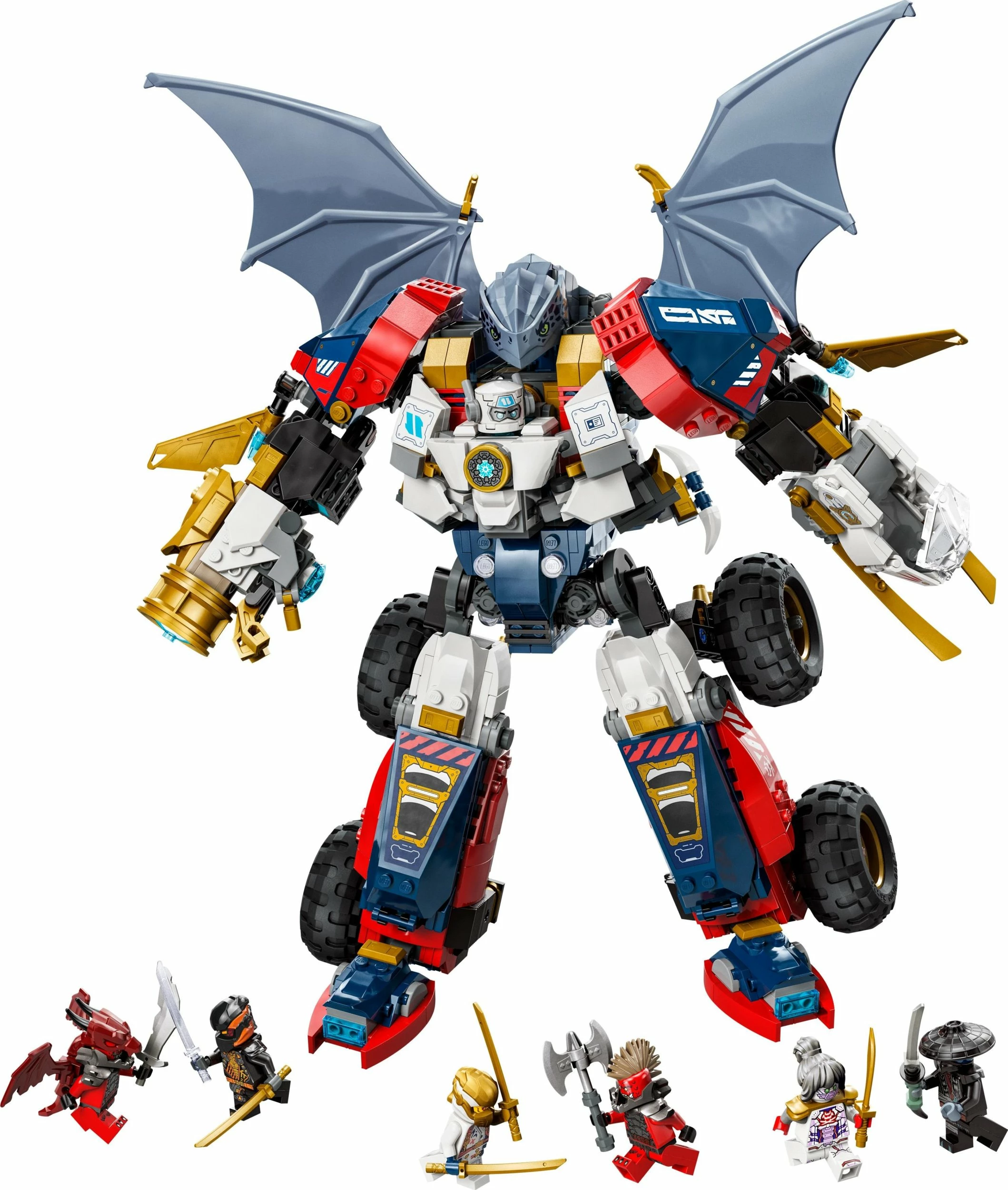 Set LEGO NINJAGO 71834 Zane’s Multifunctional Ultramech, 1187 pjesë, 9+, 4-në-1