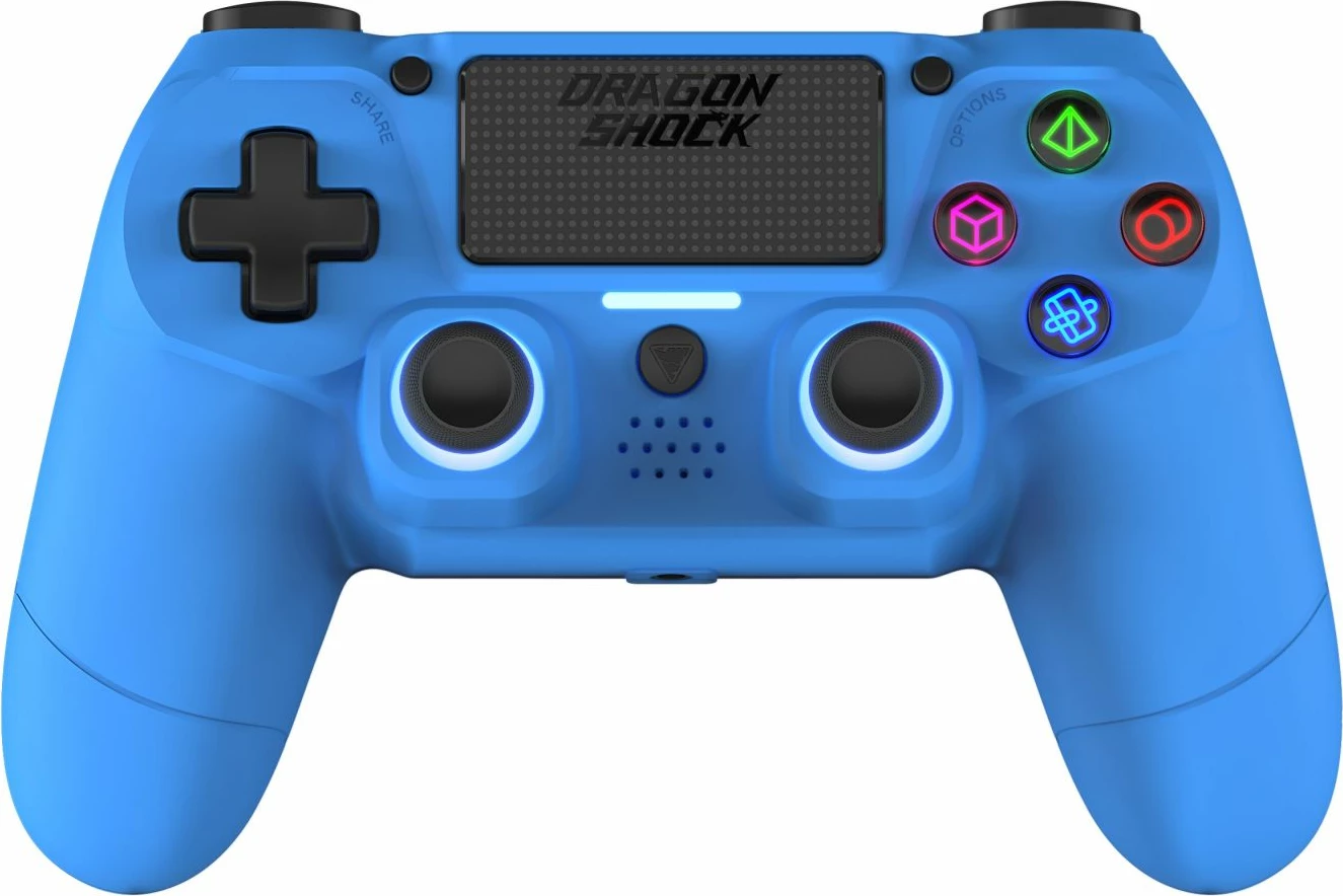 Kontrollor wireless DRAGONSHOCK MIZAR për PS4/PC/Mobile, Bluetooth, me dridhje, blu