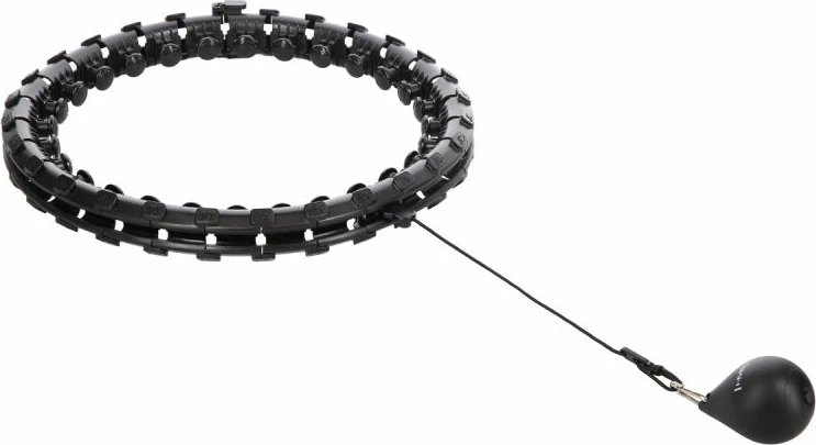 Set hula hop HMS HHW12 me peshë dhe rrip BR163, të zi, plus size