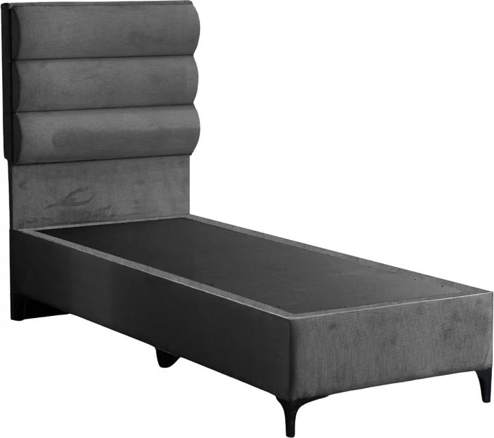 Krevat stof Limit, ngjyrë antracit, 90x200cm