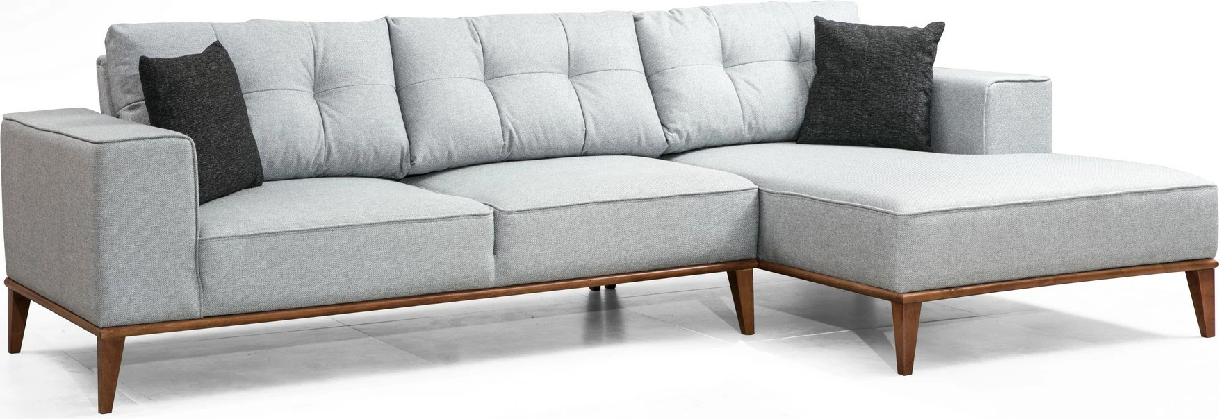 Kënd-sofë krevati Atelier del Sofa, Montana kënd i djathtë (L3+Chl), ngjyrë gri e çelët