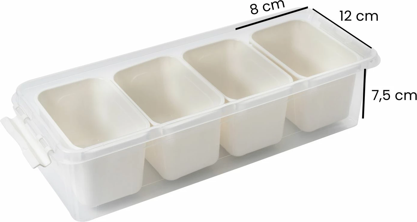 Set kuti plastike për organizim (4 copë), Hermia, 4Lukutu10, transparente