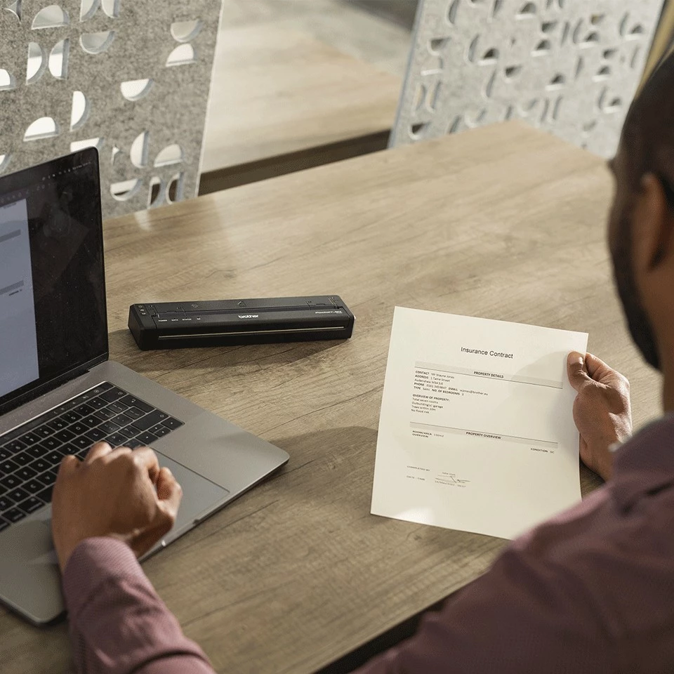 Printer portativ Brother PJ822, direct thermal, 203x200 DPI, USB Type-C, i zi