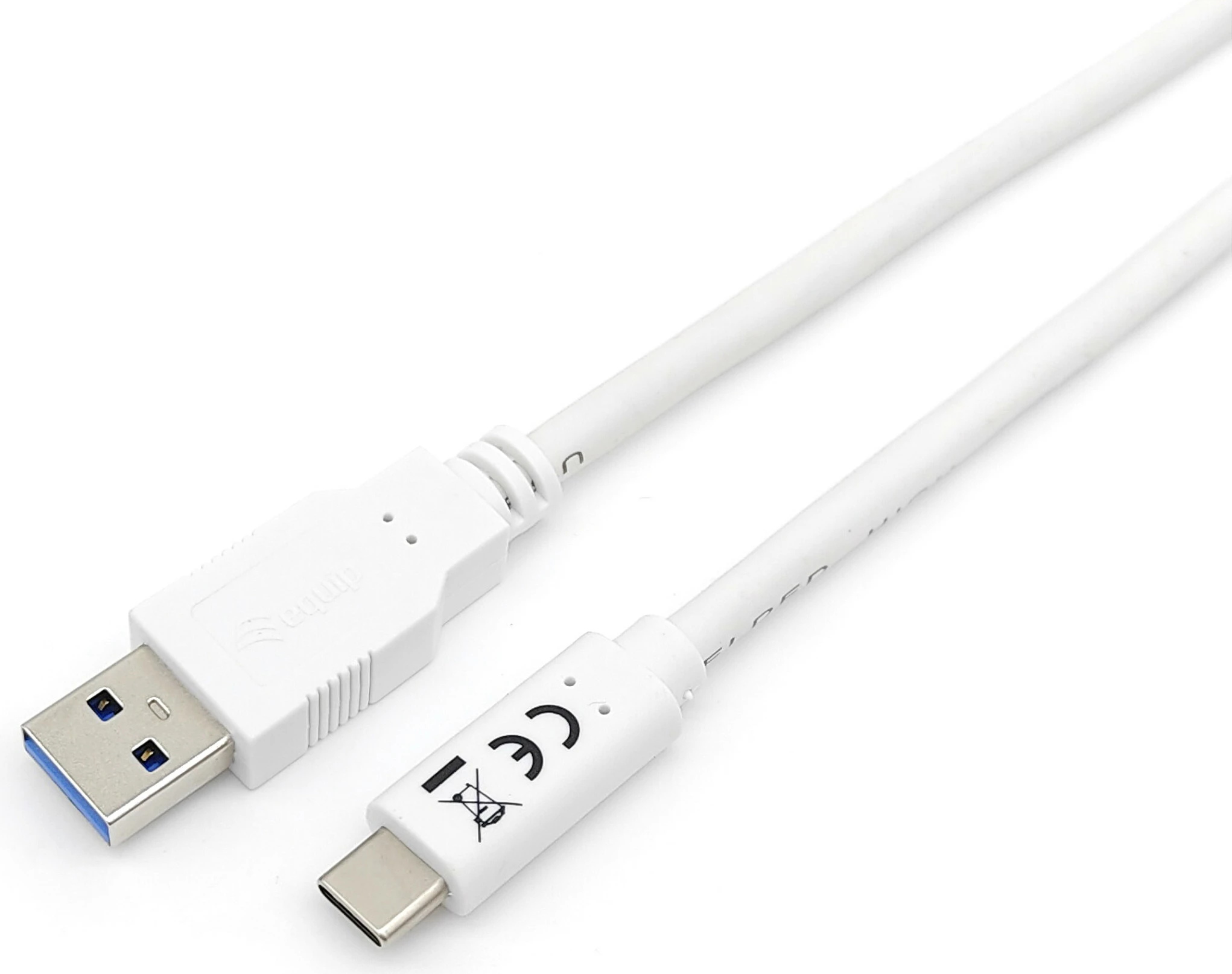 Kabëll USB Equip USB 3.2 Gen 1 Type-C në A, 1m, i bardhë