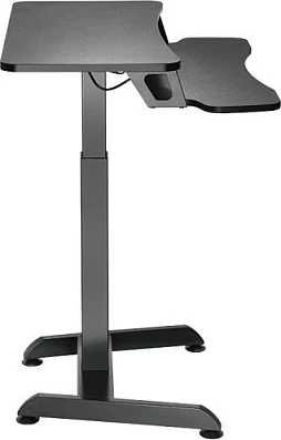 Workstation sit-stand LogiLink, motor i vetëm, me tabaka tastiere, e zezë